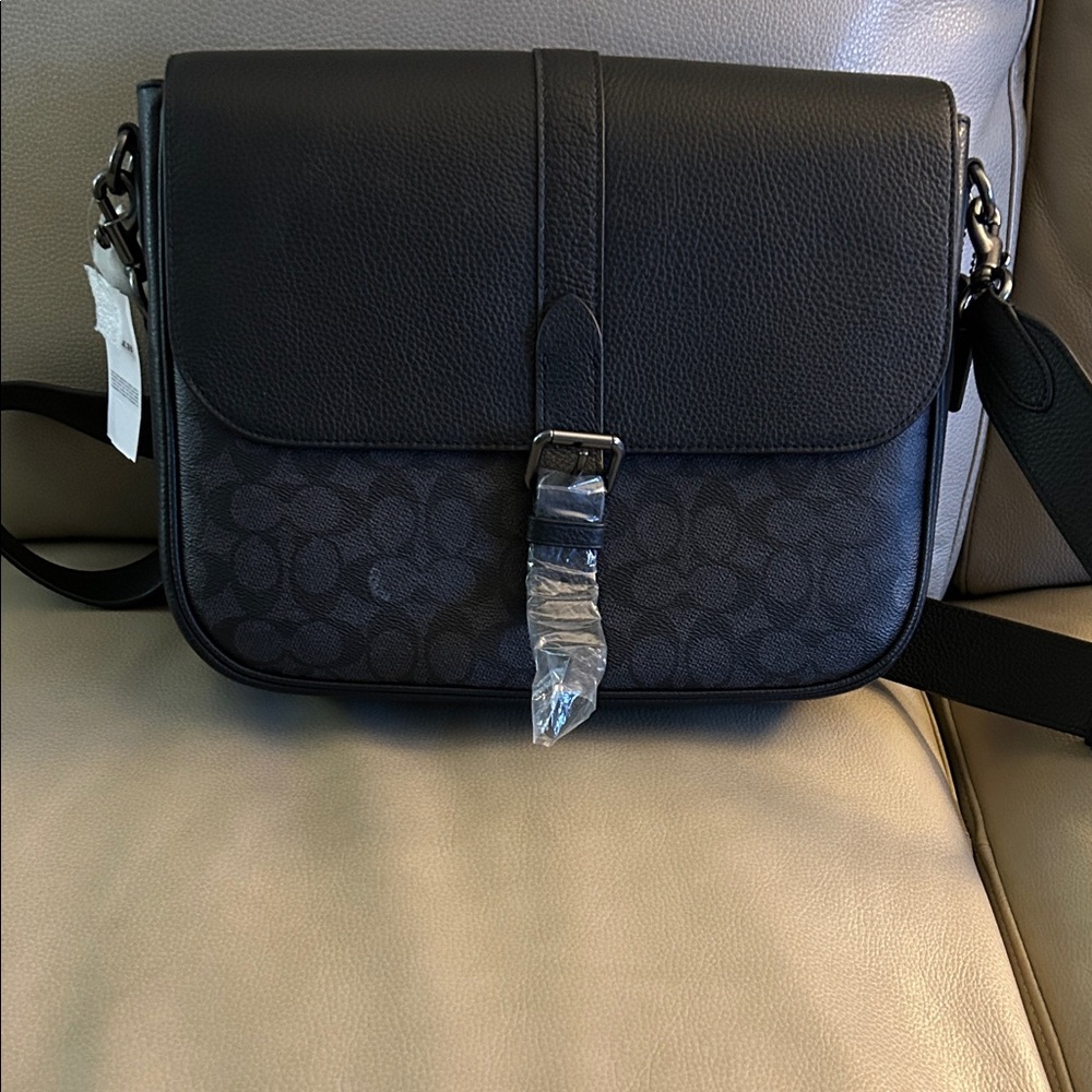 Coach Black and Gray Messenger Bag